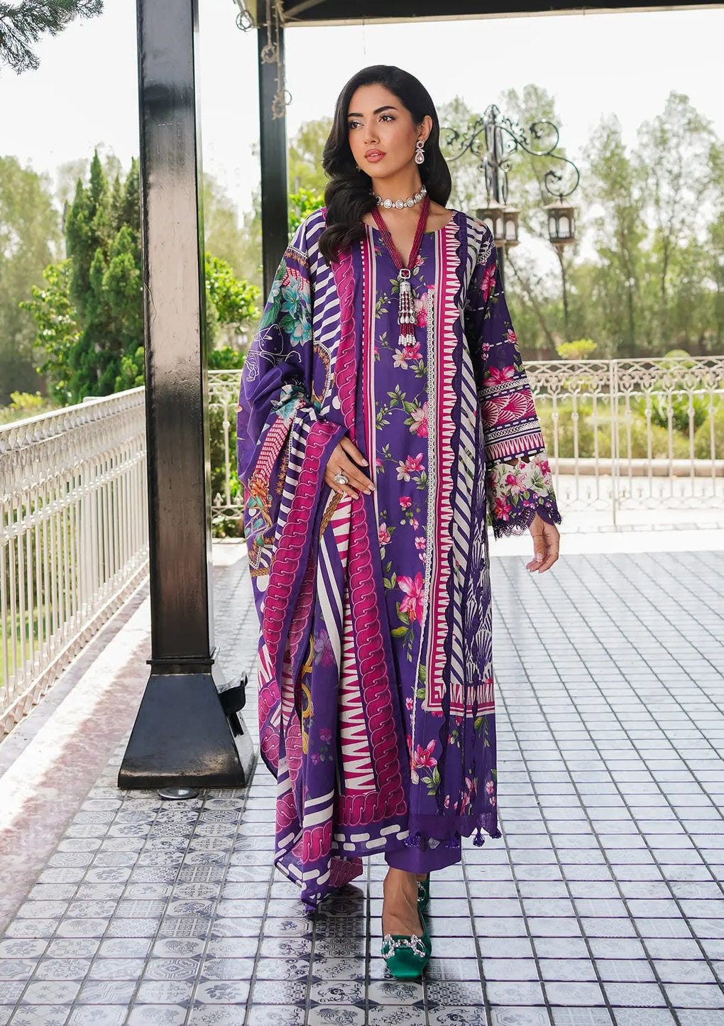 Elaf Premium | Printed Collection 24 | EEP-02B - Bloomie -  Elaf Premium Casuals - Original Designer Dress - House of Maryam
