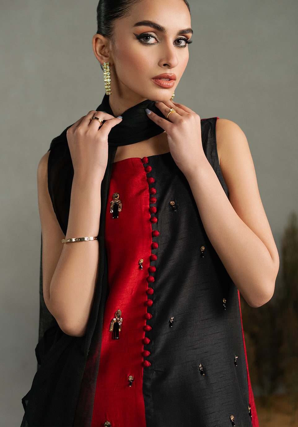 Zarqash | Silk Edit | ZQS 023 CRIMSYN -  Zarqash Ladies Clothes - Original Designer Dress - House of Maryam