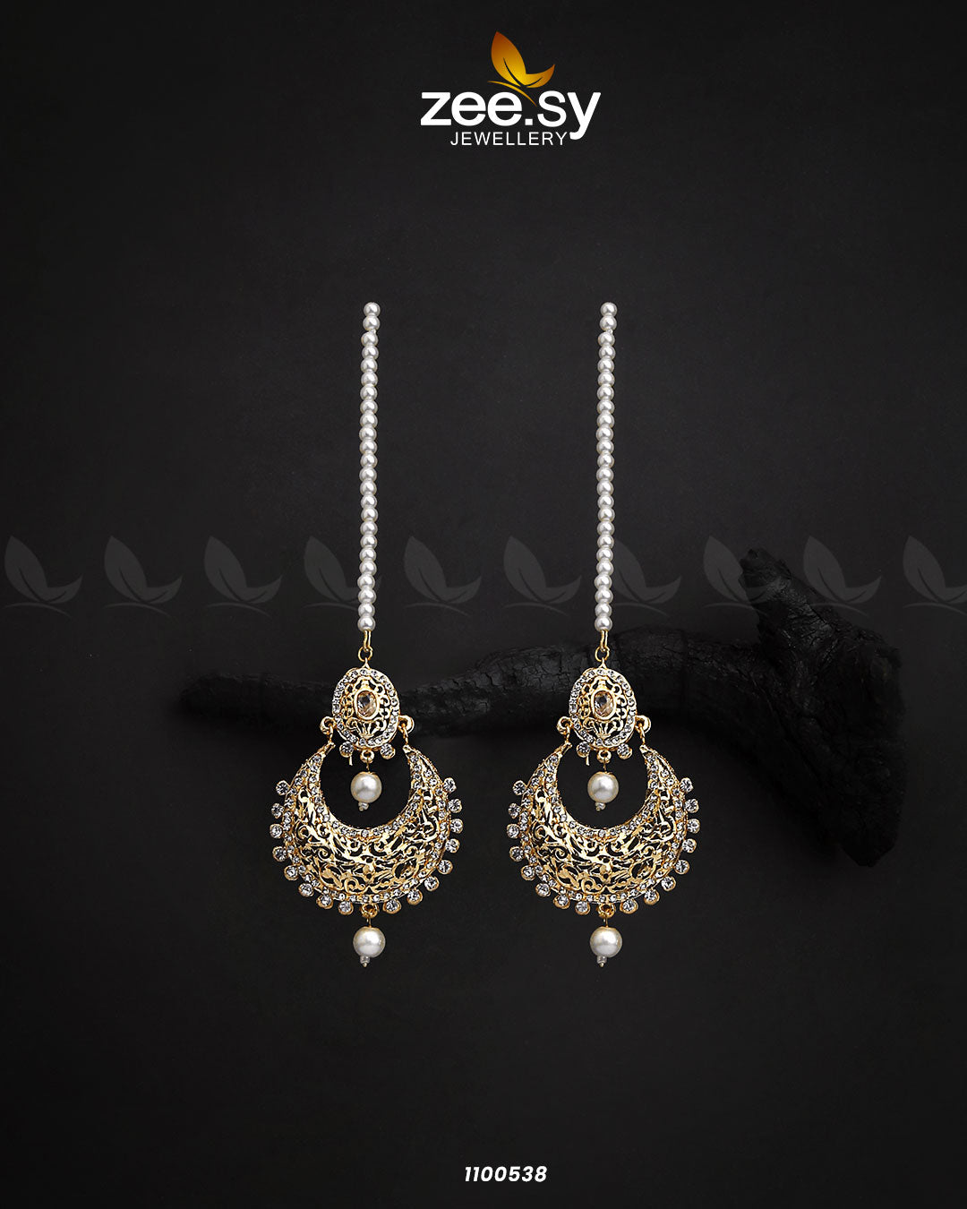 Earrings-0035 -  Zeesy Earrings - Original Designer Dress - House of Maryam
