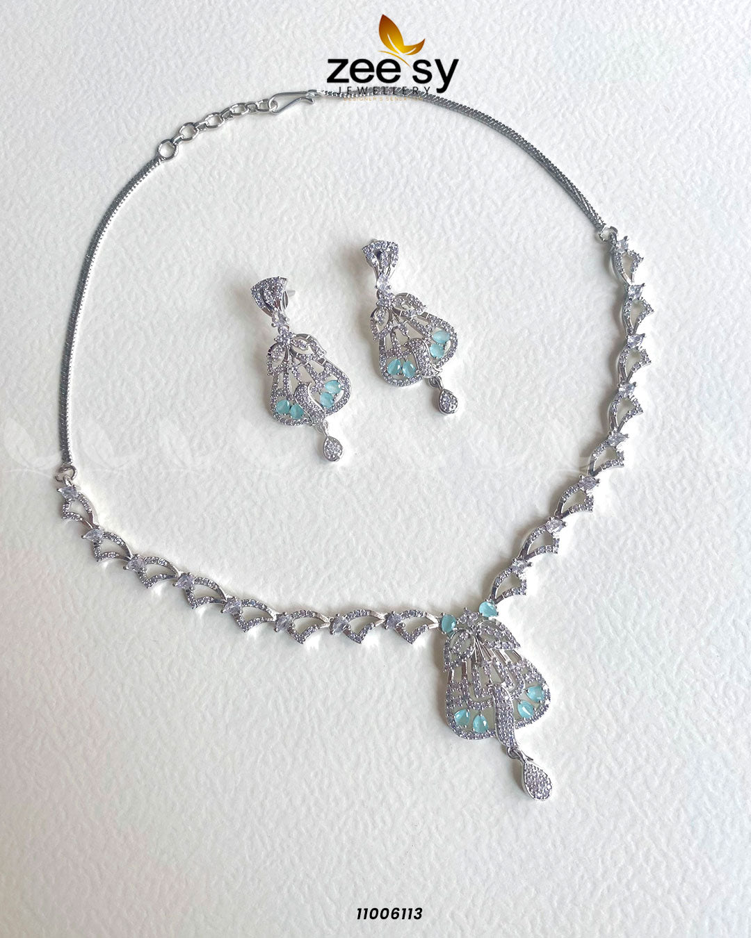 Necklace-0877 -  Zeesy Necklace Sets - Original Designer Dress - House of Maryam