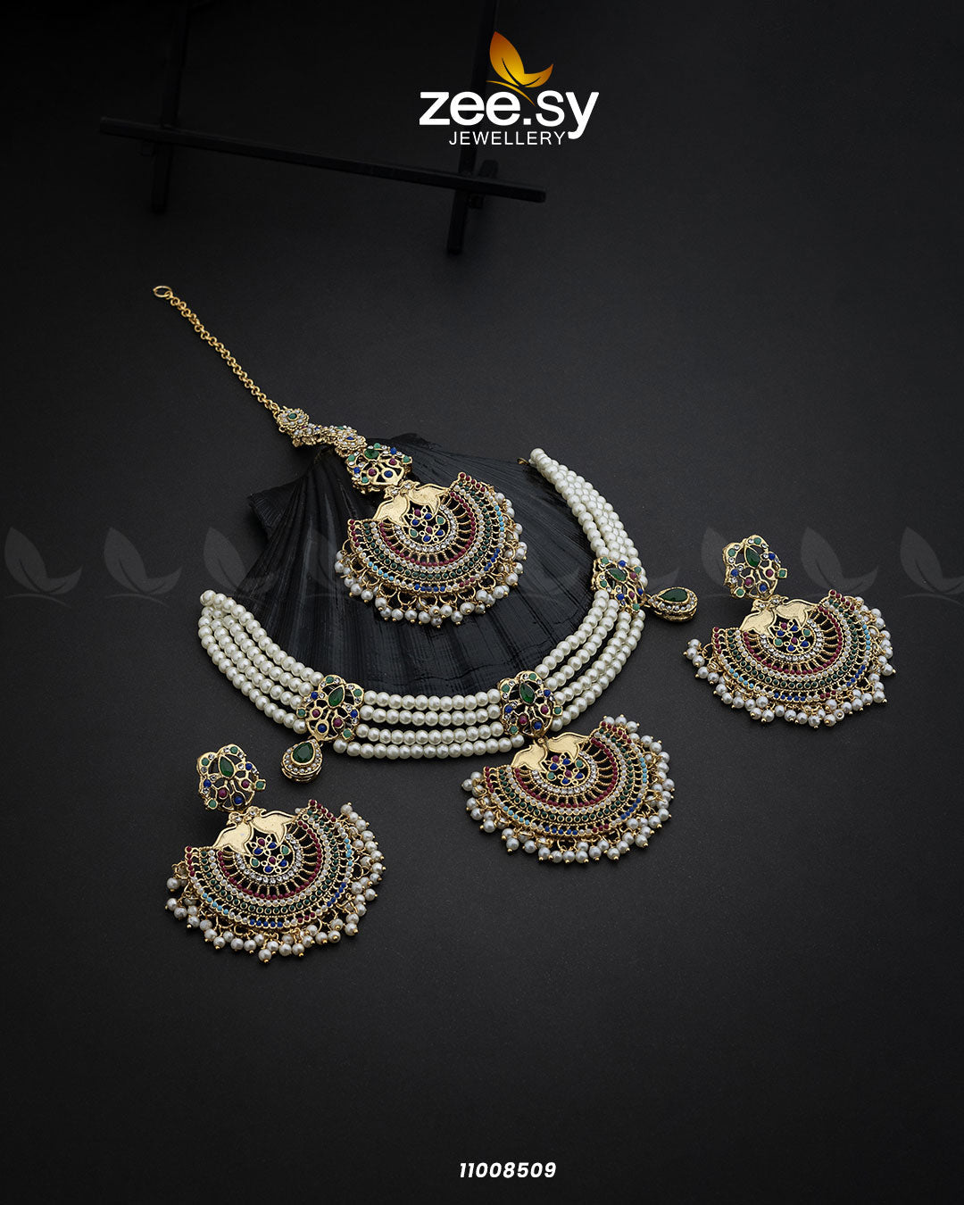 Necklace-0987 -  Zeesy Necklace Sets - Original Designer Dress - House of Maryam