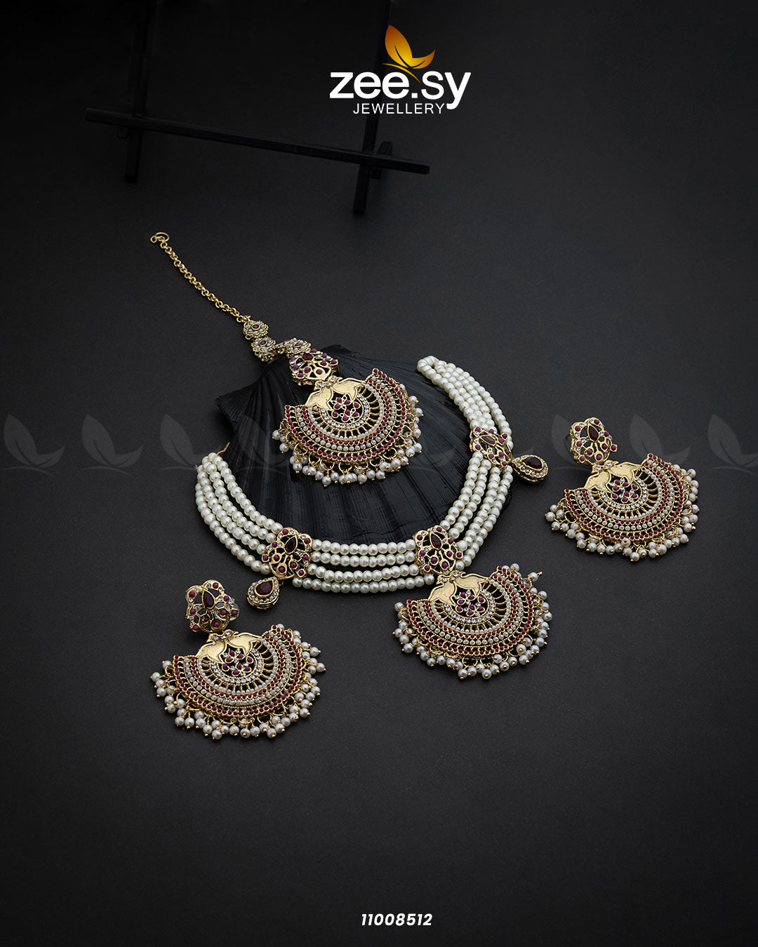 Necklace-0987 -  Zeesy Necklace Sets - Original Designer Dress - House of Maryam