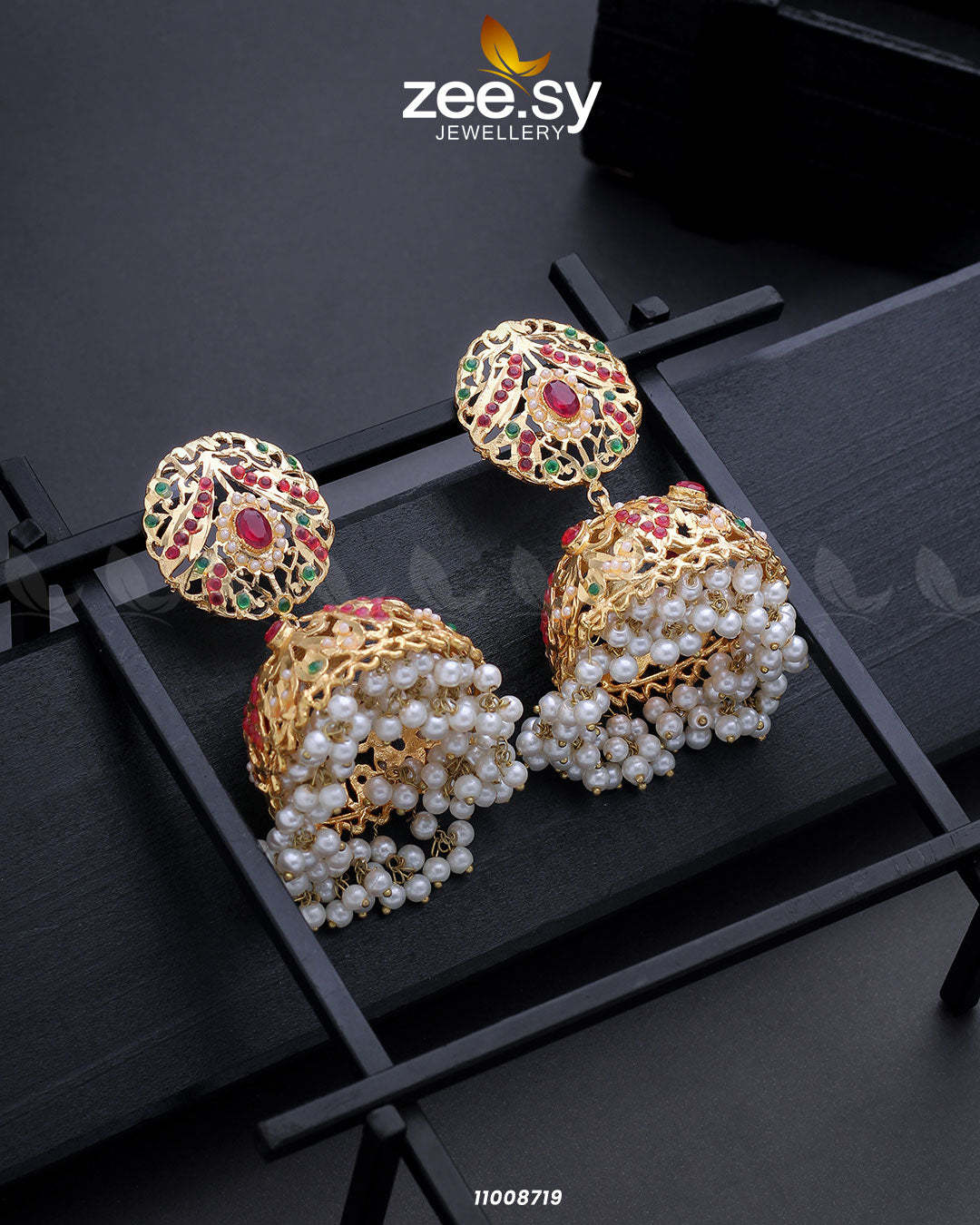 Earrings-0830 -  Zeesy Earrings - Original Designer Dress - House of Maryam
