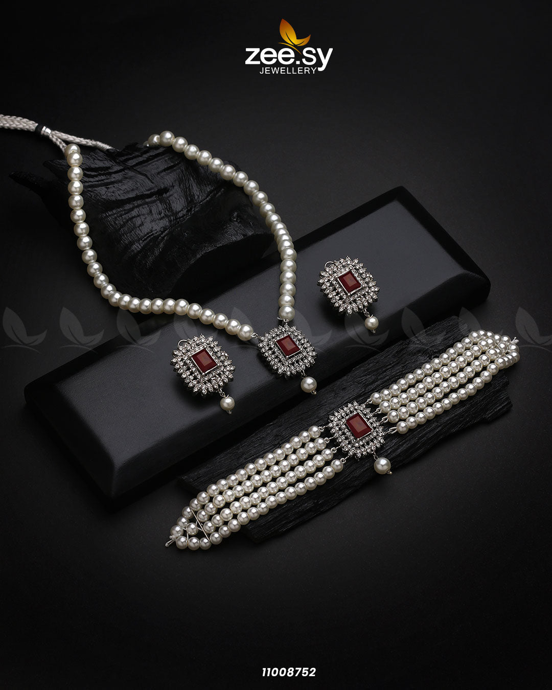 Necklace-1005 -  Zeesy Necklace Sets - Original Designer Dress - House of Maryam