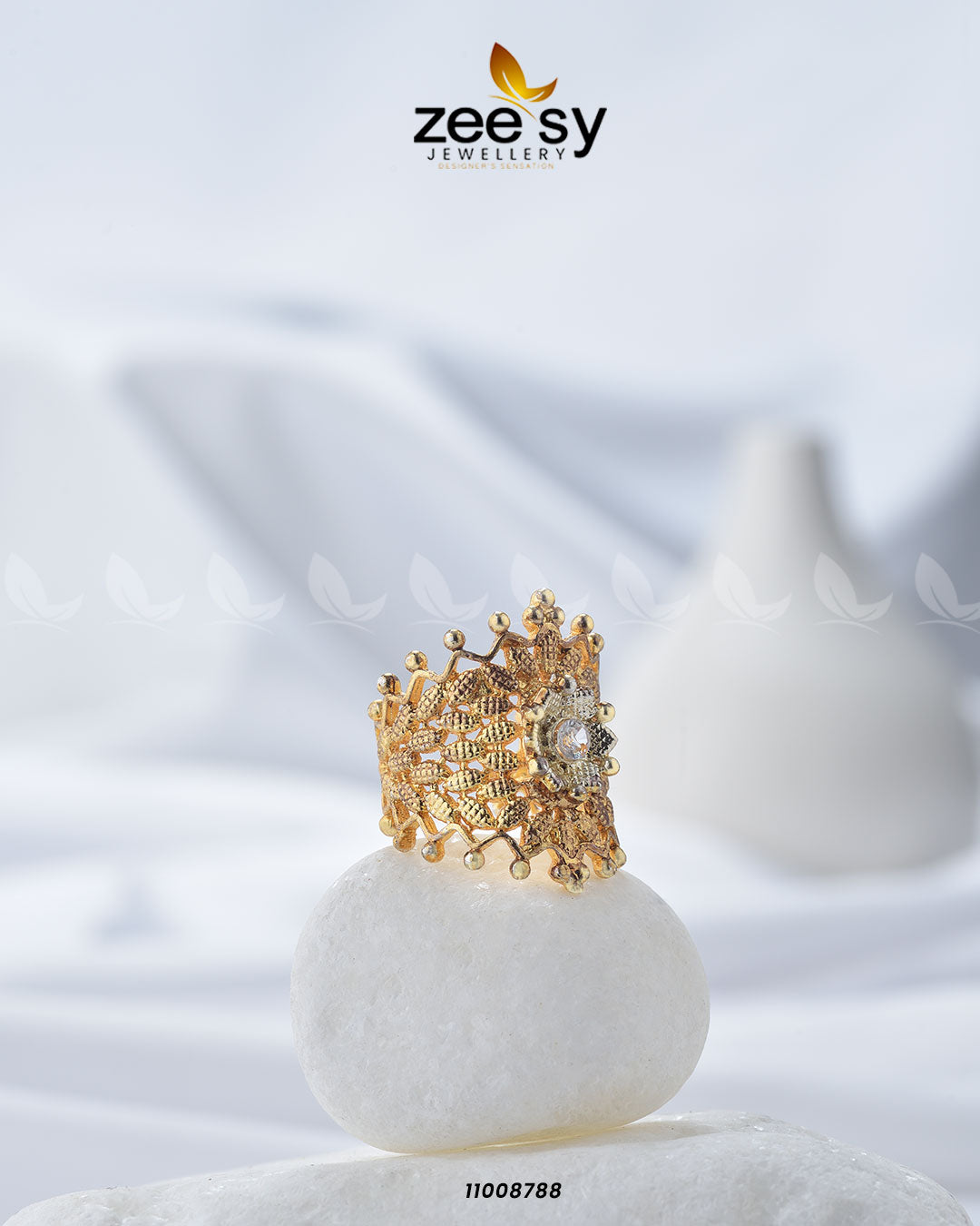 Crown Ring-8290 -  Zeesy Rings - Original Designer Dress - House of Maryam