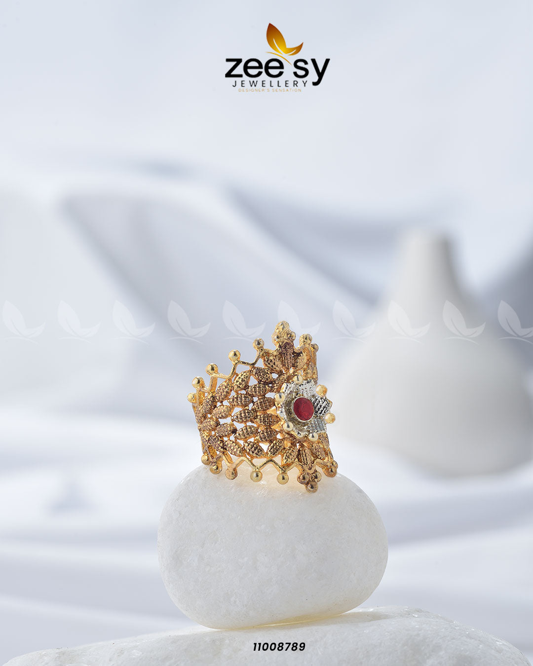 Crown Ring-8290 -  Zeesy Rings - Original Designer Dress - House of Maryam