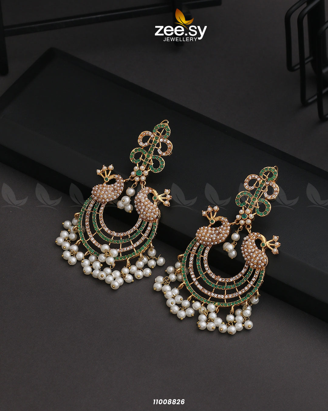 Earrings-0827 -  Zeesy Earrings - Original Designer Dress - House of Maryam