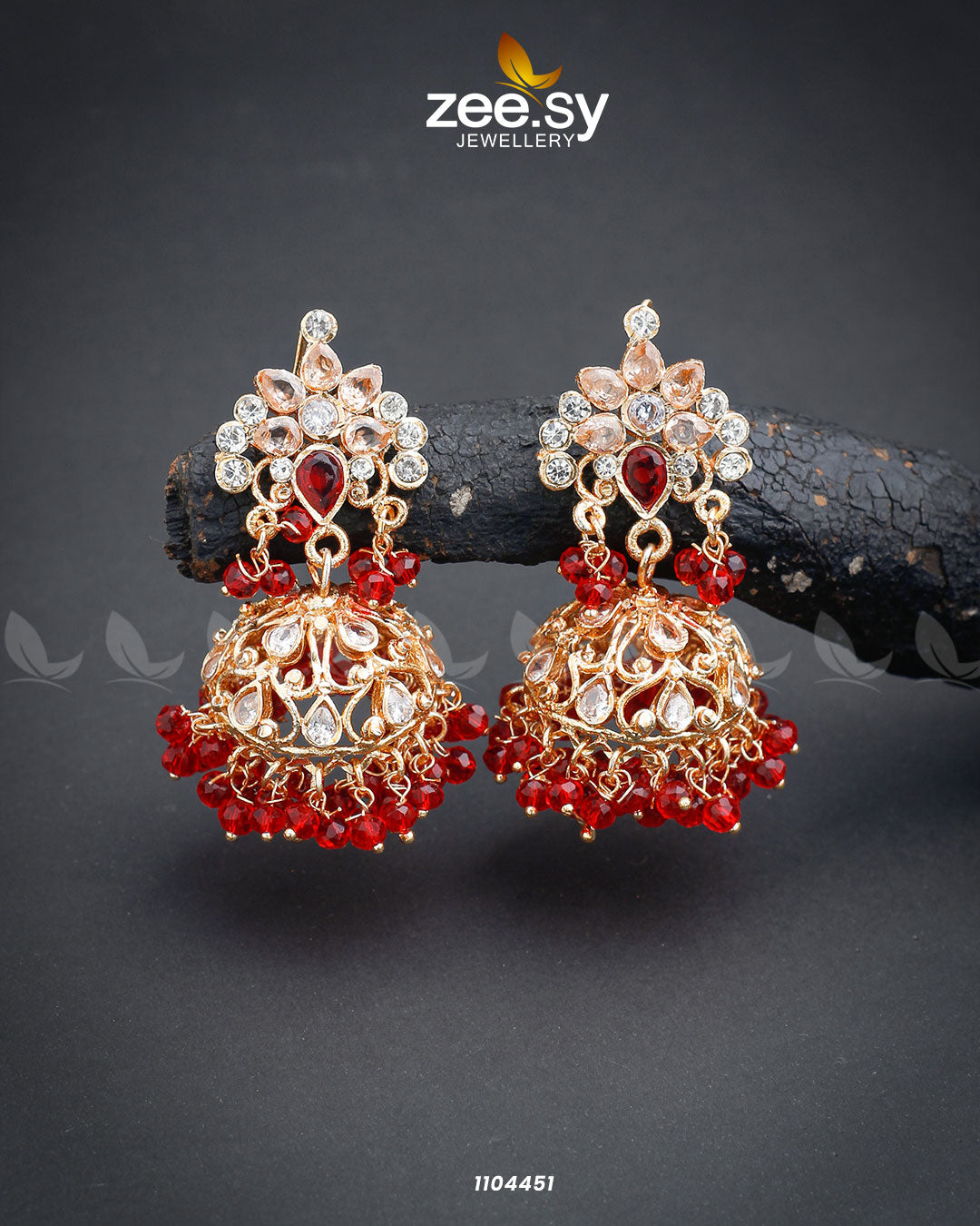 Earrings-0641 -  Zeesy Earrings - Original Designer Dress - House of Maryam