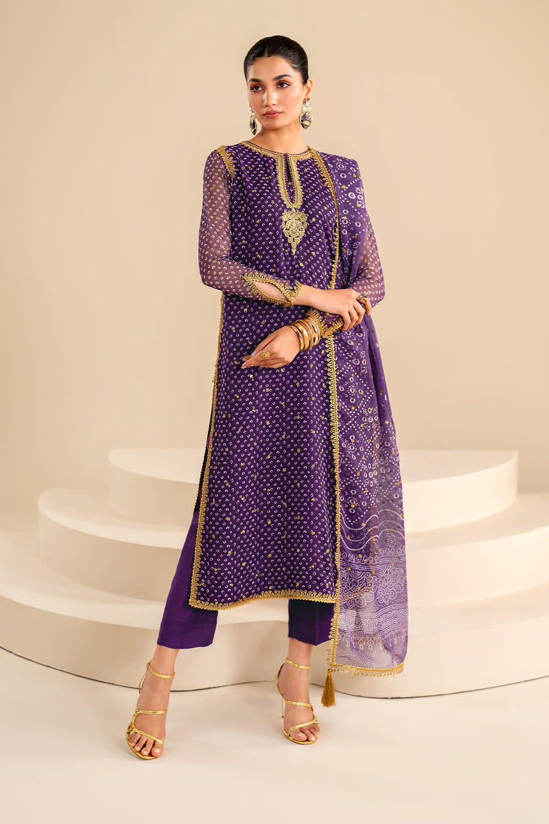 Baroque | Luxury Pret 24 | CHIFFON UF-625 -  Baroque Luxury - Original Designer Dress - House of Maryam
