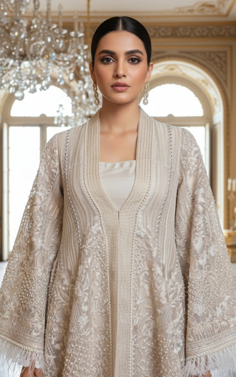 Threads and Motifs | Formal Dresses 25 | Organza Embroidered Jacket-3