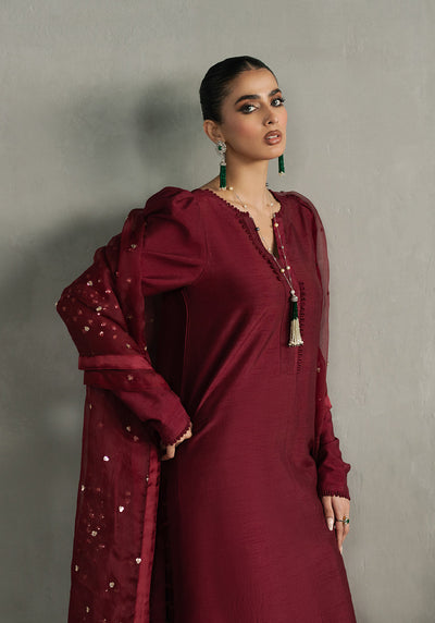 Zarqash | Silk Edit | ZQS 018 ROSE ROUGE -  Zarqash Ladies Clothes - Original Designer Dress - House of Maryam