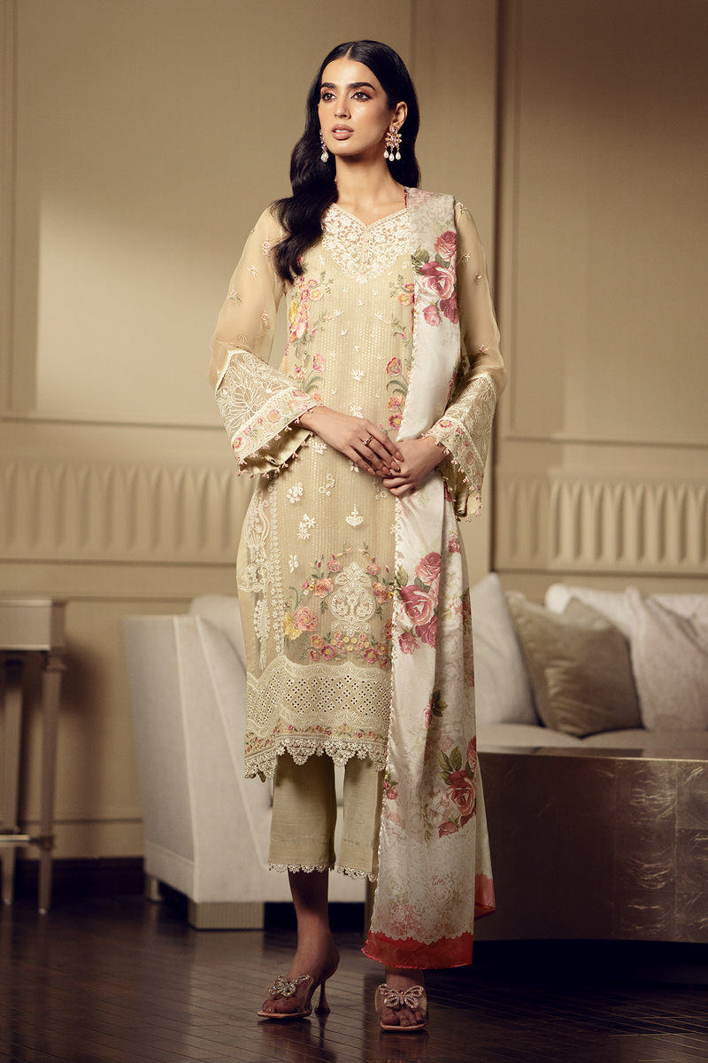 Baroque | Luxury Pret 24 | CHIFFON UF-513 -  Baroque Luxury - Original Designer Dress - House of Maryam