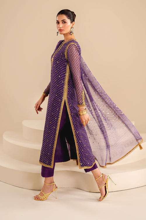 Baroque | Luxury Pret 24 | CHIFFON UF-625 -  Baroque Luxury - Original Designer Dress - House of Maryam