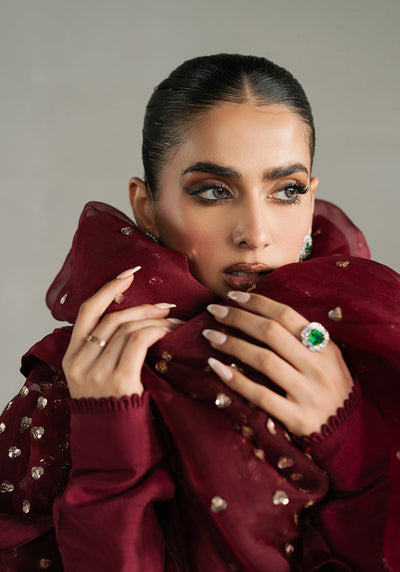 Zarqash | Silk Edit | ZQS 018 ROSE ROUGE -  Zarqash Ladies Clothes - Original Designer Dress - House of Maryam