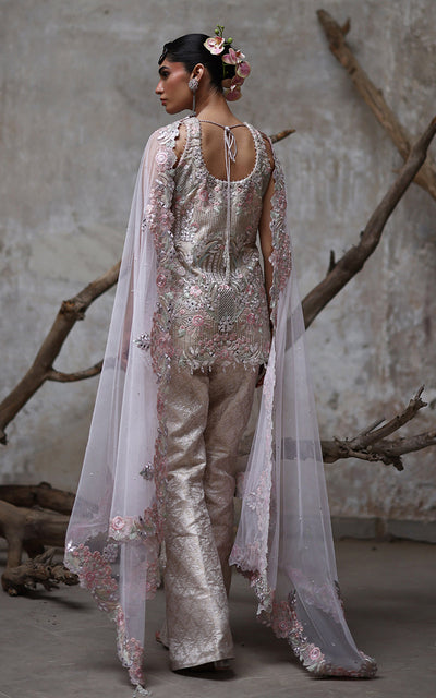 Threads and Motifs | Formal Dresses 25 | Organza Embroidered Shirt -  Threads and Motifs Ladies Clothes - Original Designer Dress - House of Maryam