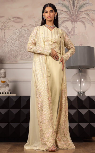 Threads and Motifs | Formal Dresses 25 | Net Embroidered Jacket With Embroidered Blouse -  Threads and Motifs Ladies Clothes - Original Designer Dress - House of Maryam