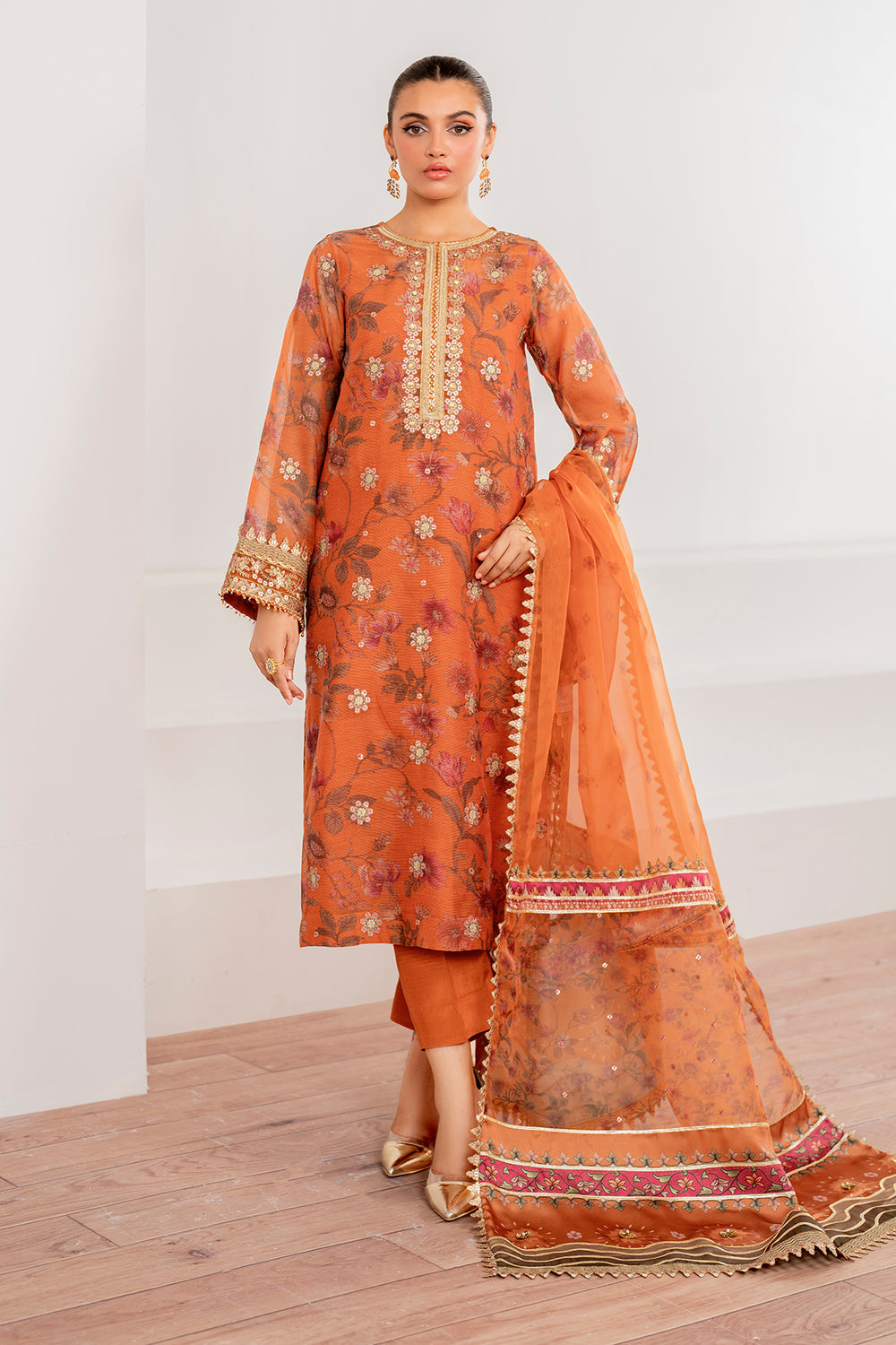 Baroque | Formals Collection | EMBROIDERED COTTON NET UF-701, image 4