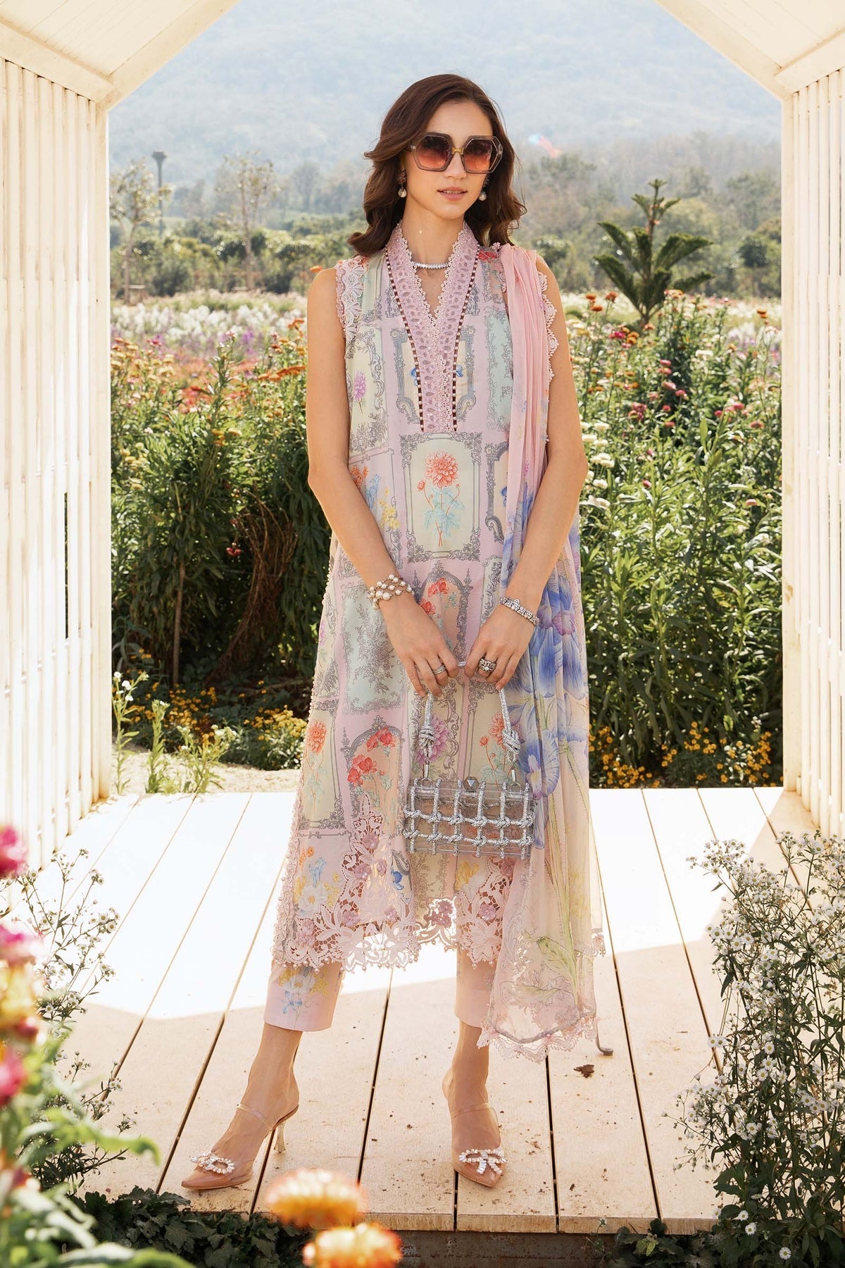 Maria B | M Prints 25 | MPT-2511-A -  Maria B Ladies Clothes - Original Designer Dress - House of Maryam