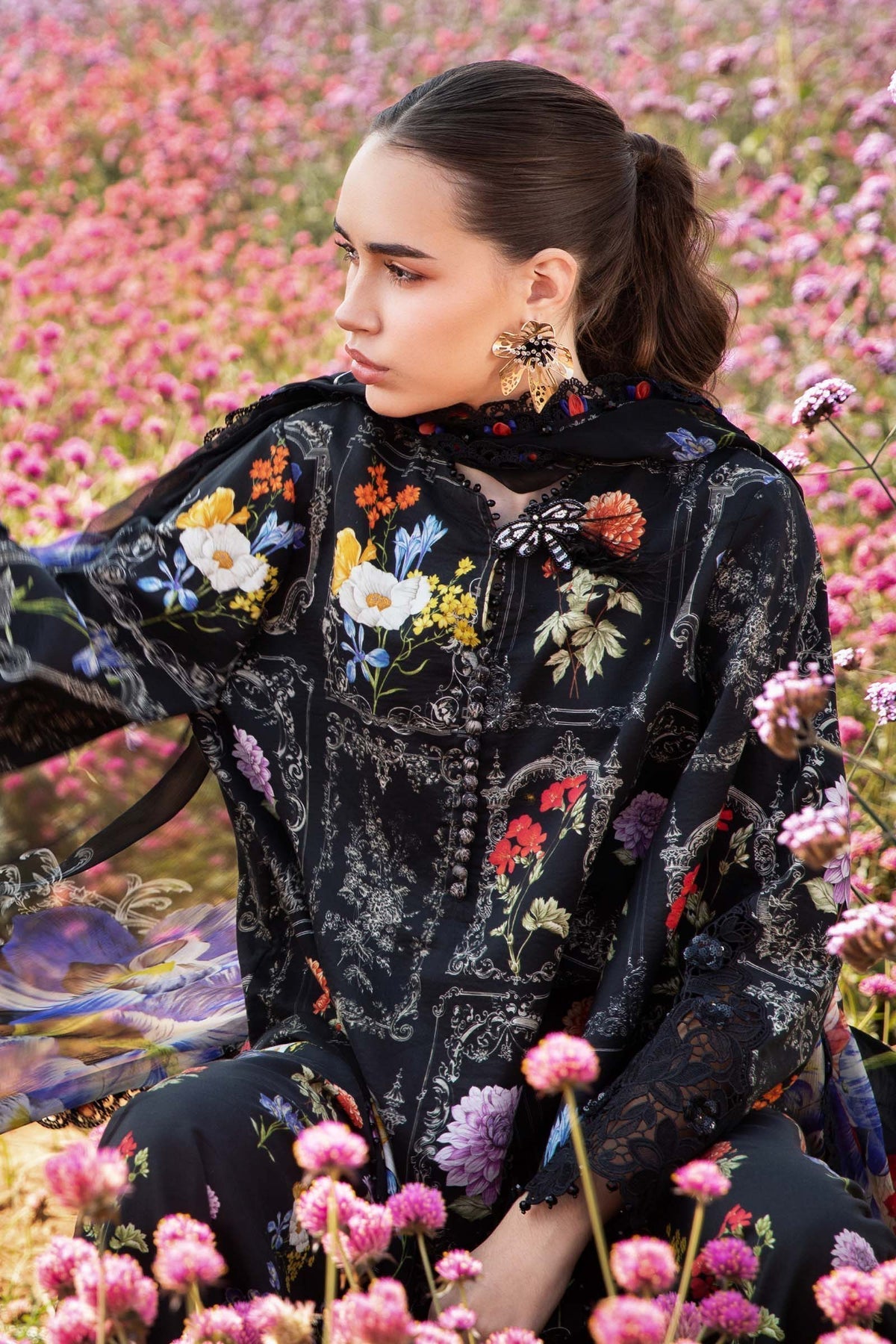 Maria B | M Prints 25 | MPT-2511-B -  Maria B Ladies Clothes - Original Designer Dress - House of Maryam