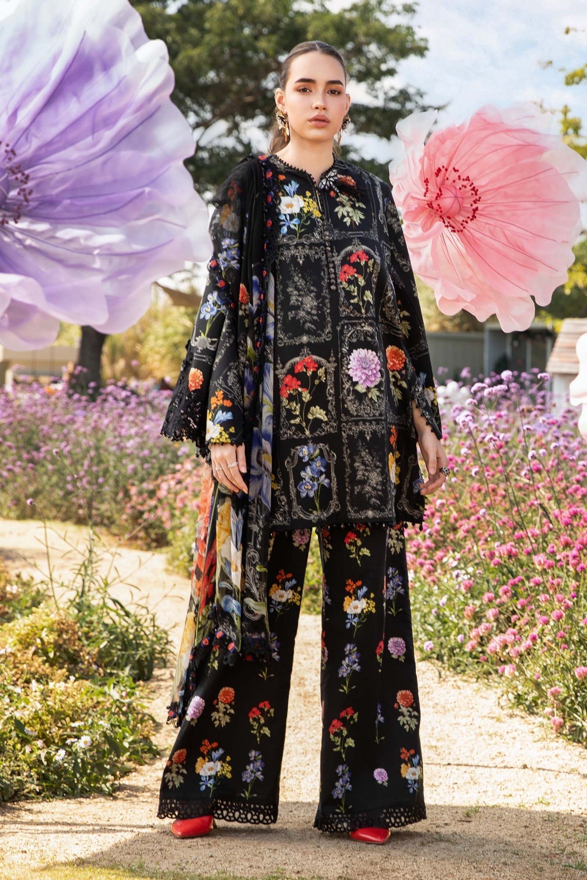 Maria B | M Prints 25 | MPT-2511-B -  Maria B Ladies Clothes - Original Designer Dress - House of Maryam