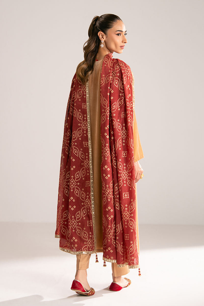 Cross Stitch | Exclusive Pret | Saffron Dust-2PC (Shirt & Dupatta), image 5