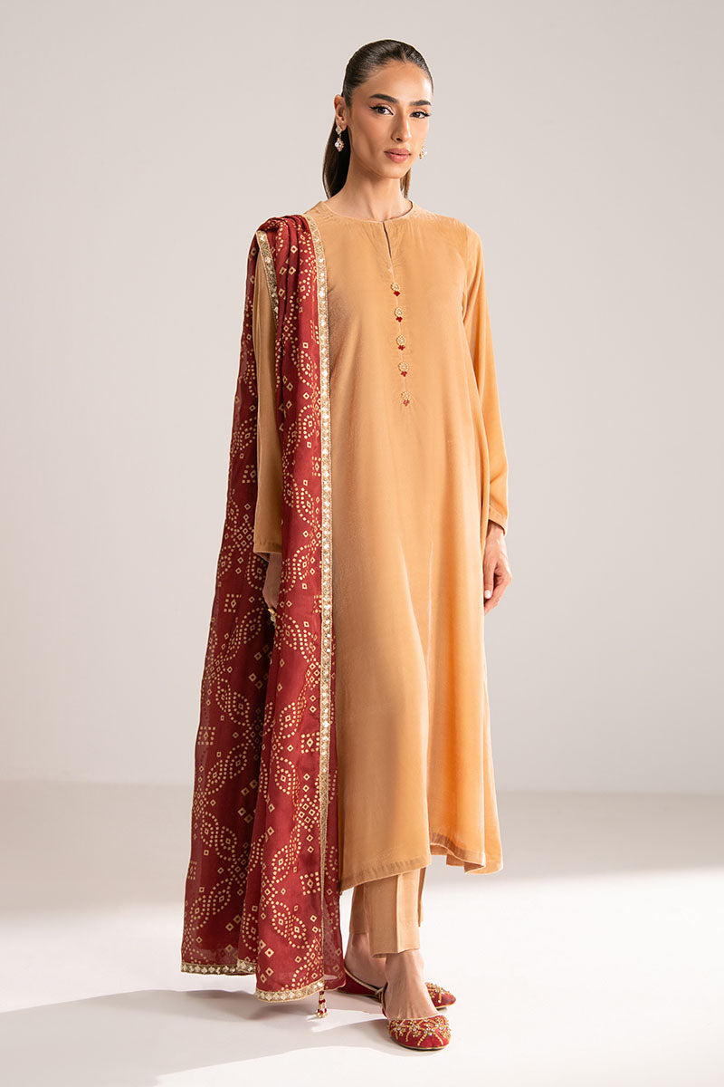 Cross Stitch | Exclusive Pret | Saffron Dust-2PC (Shirt & Dupatta), image 4