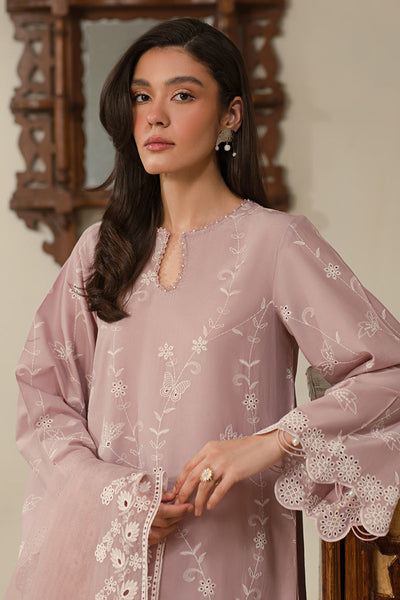 Cross Stitch | Chikankari Lawn 25 | MAUVE GLAM -  Cross Stitch Ladies Clothes - Original Designer Dress - House of Maryam