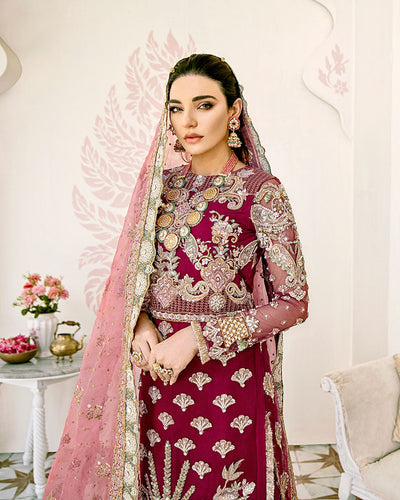 Gulaal | Wedding Formals | Pois Embroidered Net 3-Piece Suit WS-08 -  Gulaal Bridal - Original Designer Dress - House of Maryam