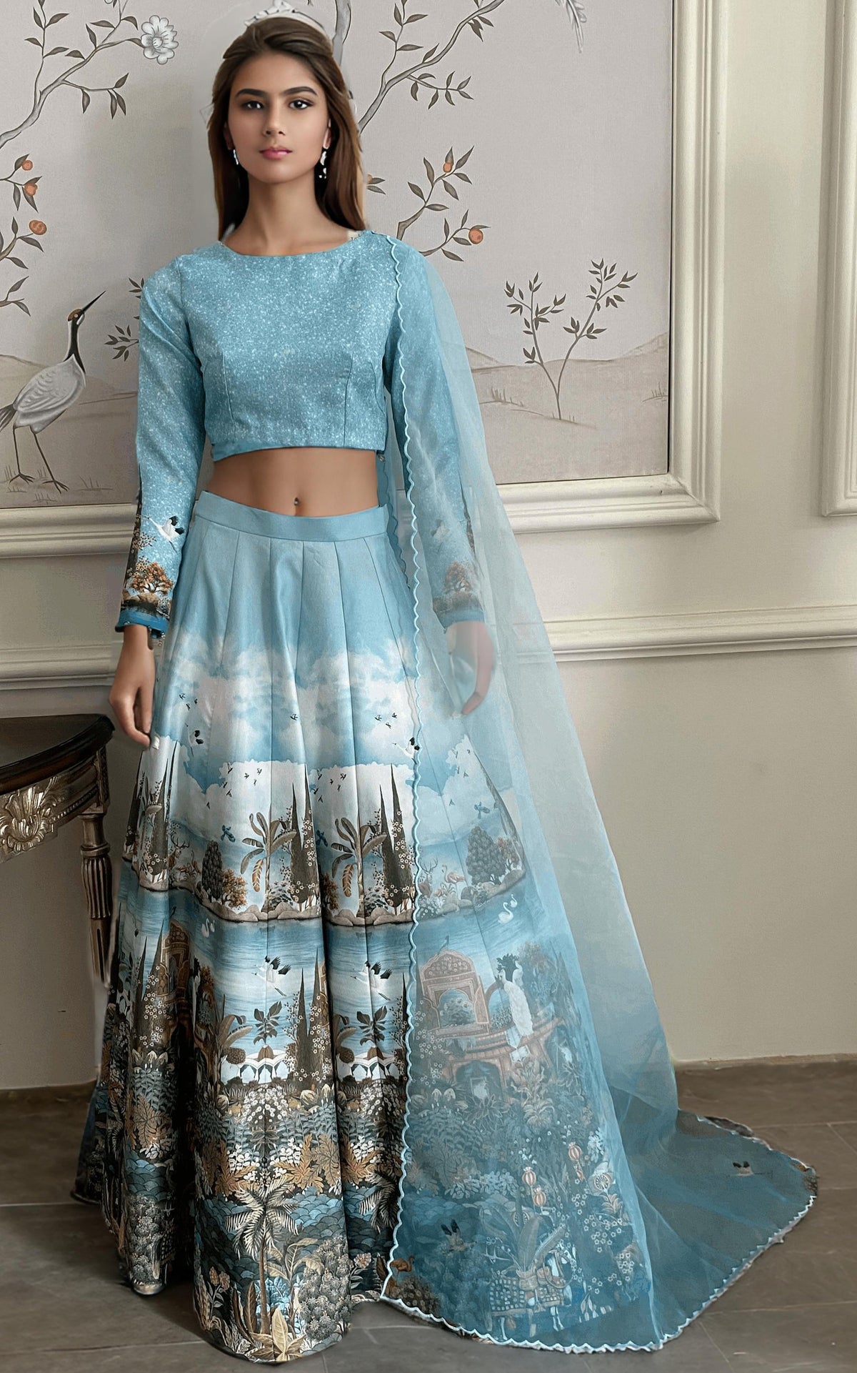 Threads and Motifs | Formal Dresses 25 | Printed Blouse With Printed Lehenga And Dupatta -  Threads and Motifs Ladies Clothes - Original Designer Dress - House of Maryam