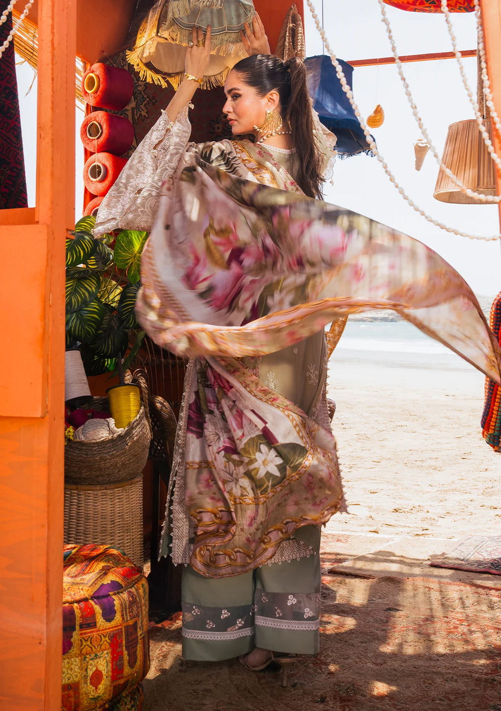 Elaf Premium | Hai Kuch Festive Lawn 24 | EHK-08 Pur Shokh -  Elaf Premium Luxury - Original Designer Dress - House of Maryam