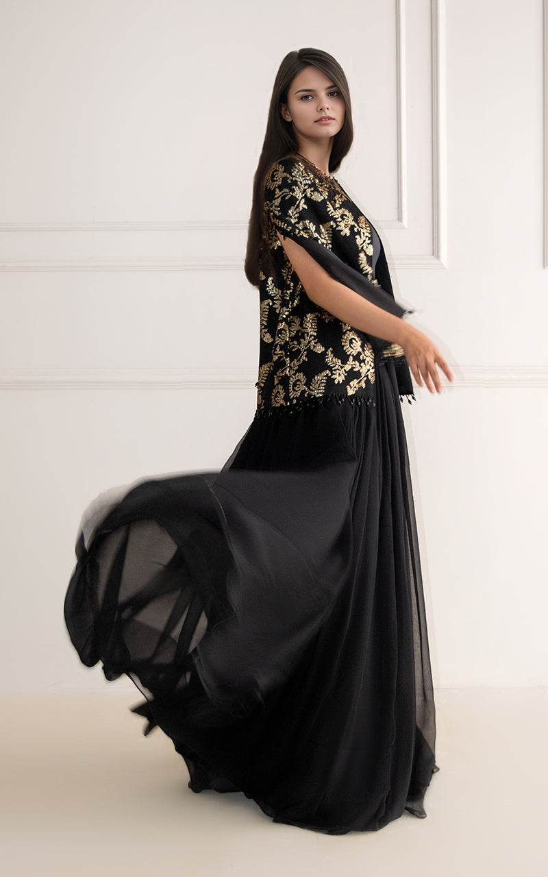 Threads and Motifs | Formal Dresses 25 | Chiffon Embroidered Jacket-4