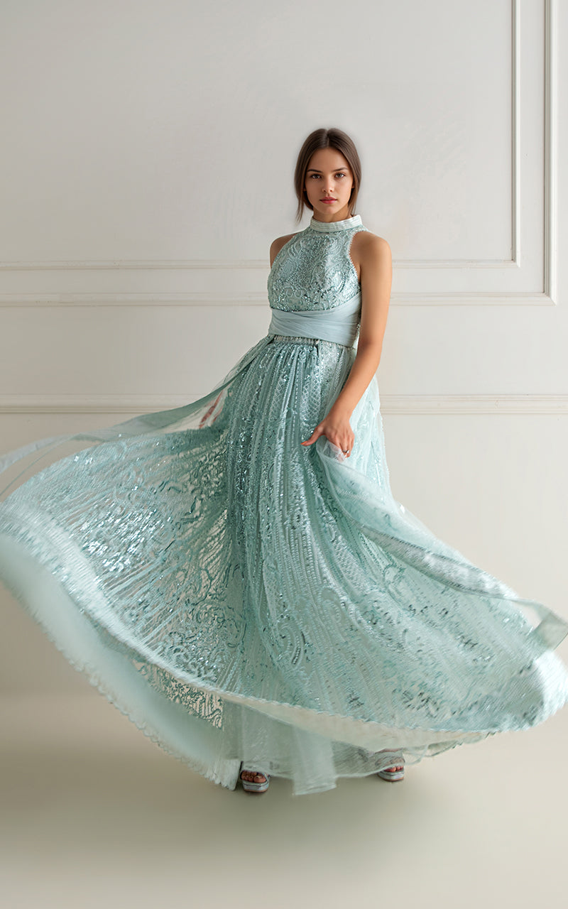 Threads and Motifs | Formal Dresses 25 | Net Embroidered Maxi-2