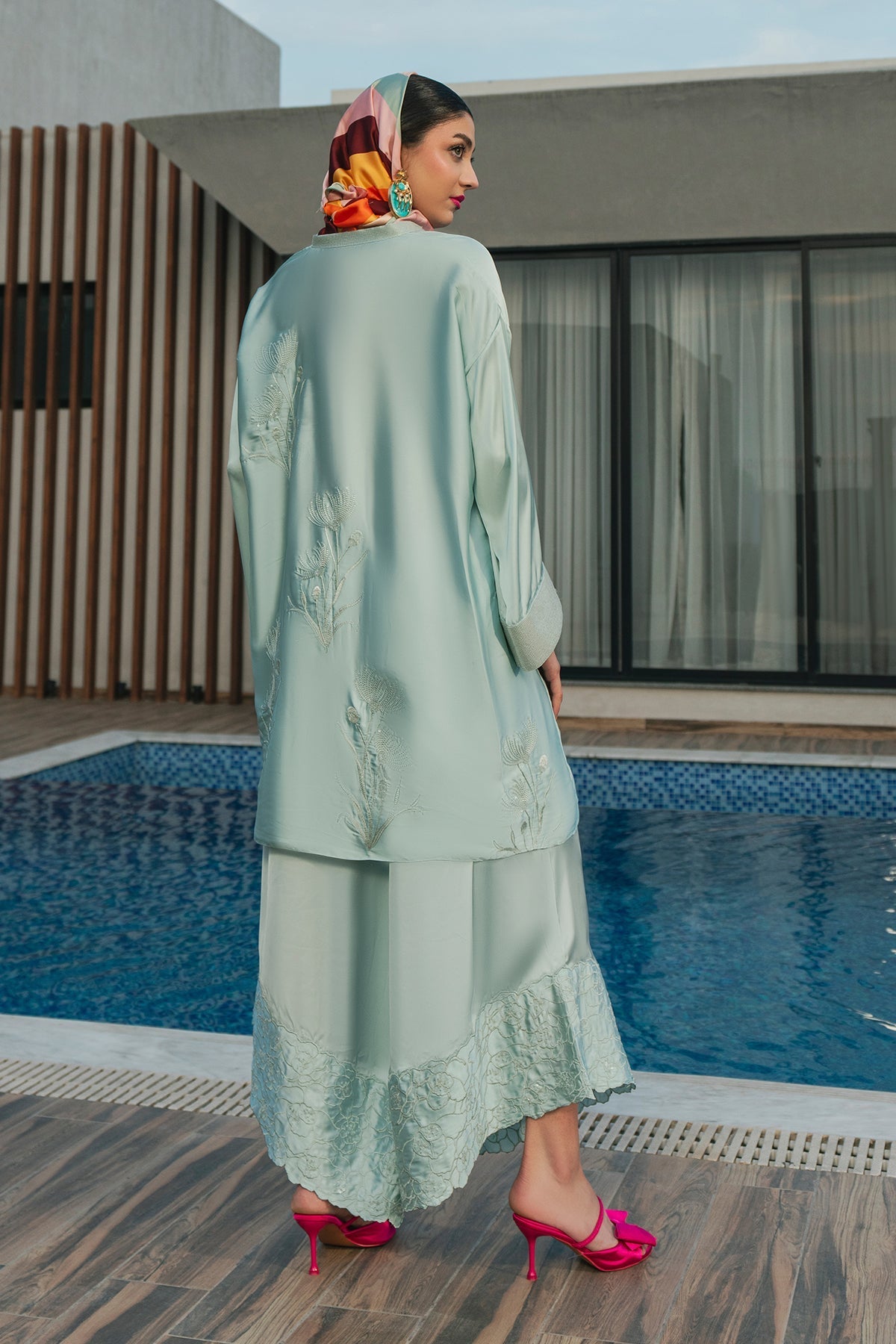 Fahad Hussayn | Lawn Banger | Aqua Babe -  Erum Khan Ladies Clothes - Original Designer Dress - House of Maryam