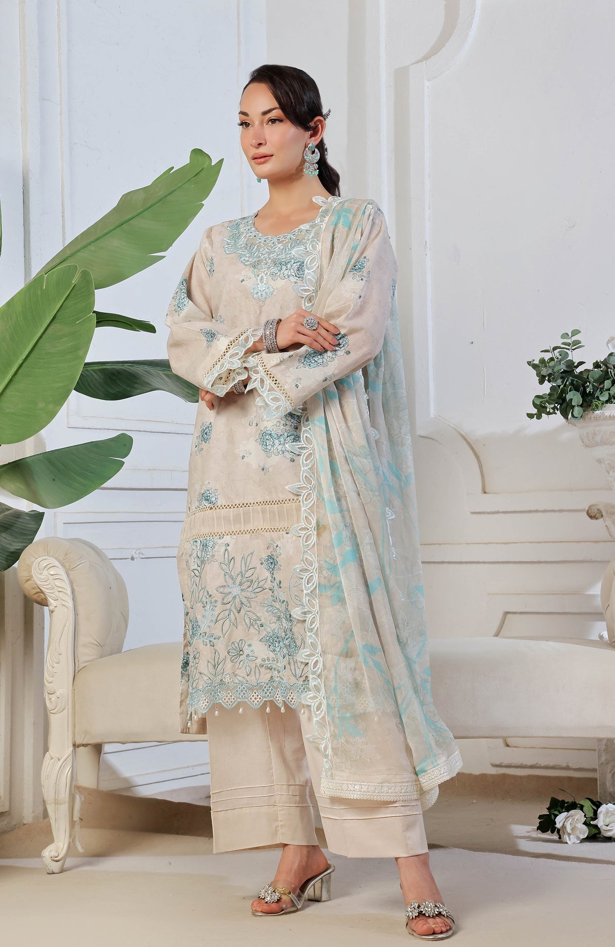 Al Zohaib | Applique Kari Cutwork Edit 25 | ACE-25-12 -  Alzohaib Ladies Clothes - Original Designer Dress - House of Maryam