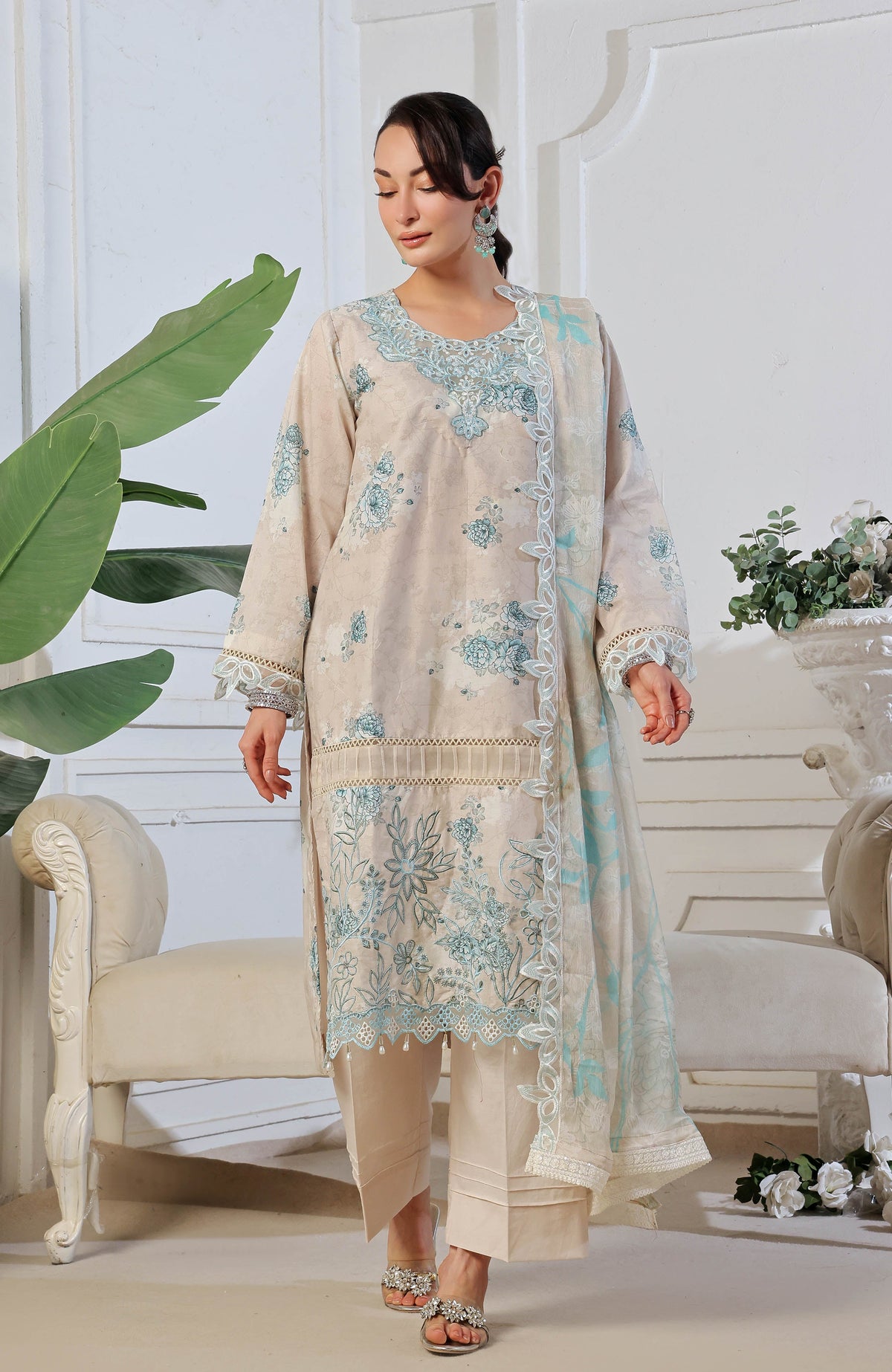 Al Zohaib | Applique Kari Cutwork Edit 25 | ACE-25-12 -  Alzohaib Ladies Clothes - Original Designer Dress - House of Maryam