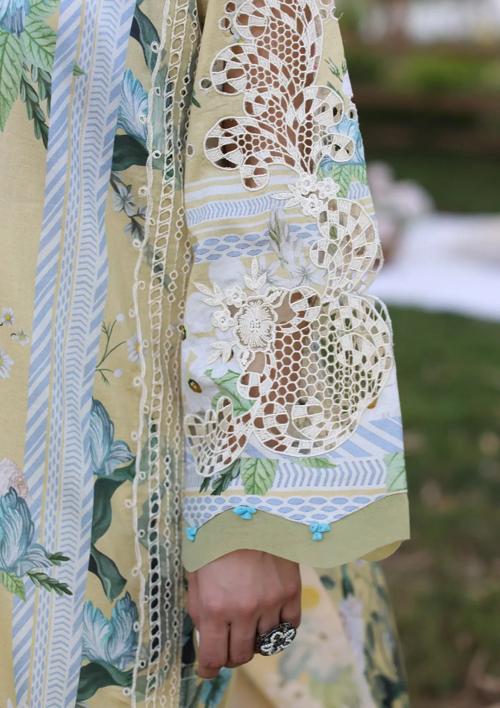 Elaf Premium | Prints Chikankari 24 | 05A CITRUS CRUSH -  Elaf Premium Luxury - Original Designer Dress - House of Maryam