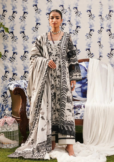 Elaf Premium | Printed Collection 24 | EEP-07B - Black Blossom -  Elaf Premium Casuals - Original Designer Dress - House of Maryam