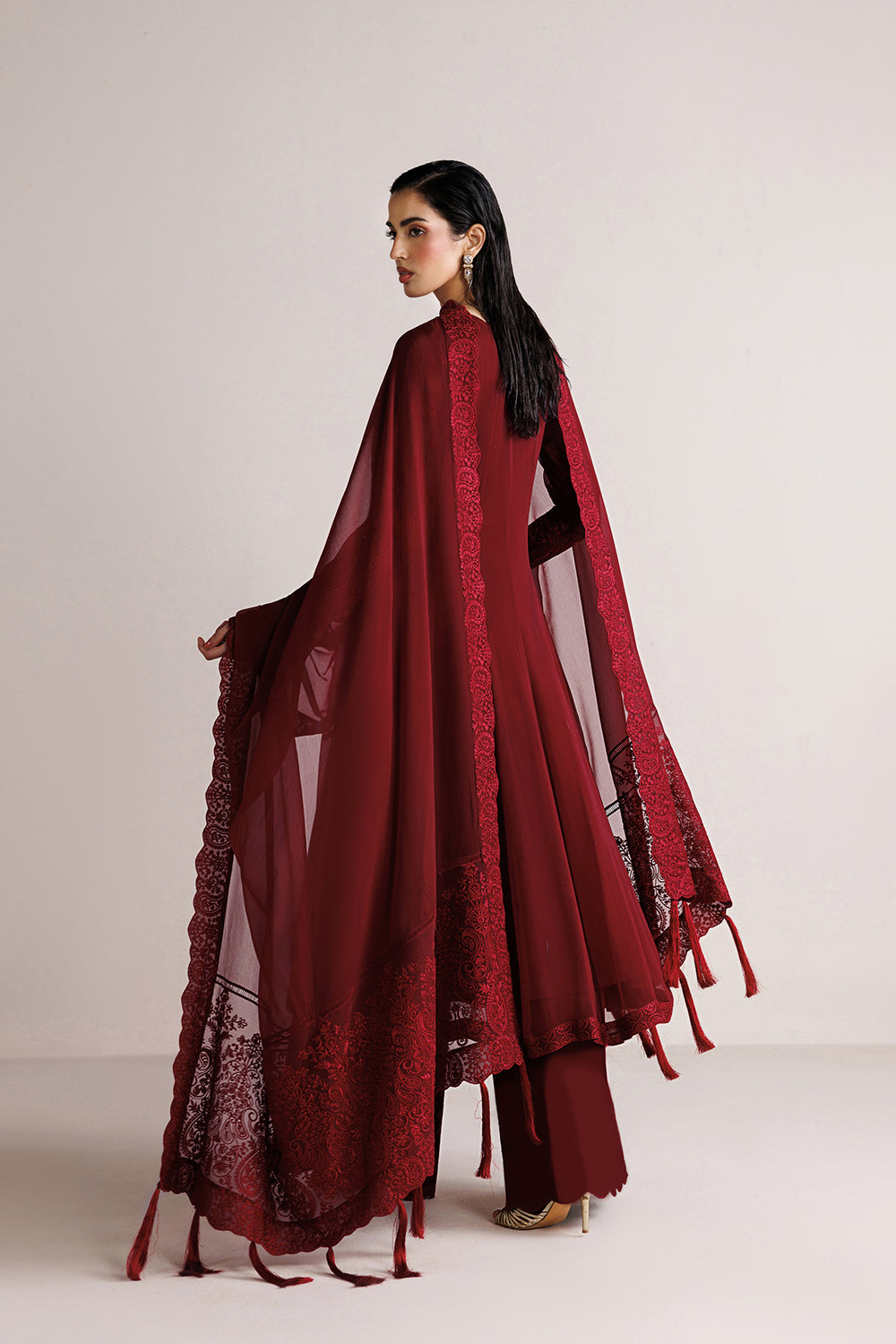Farasha | Chiffon Essentials 26 | Merlot Satin, image 2