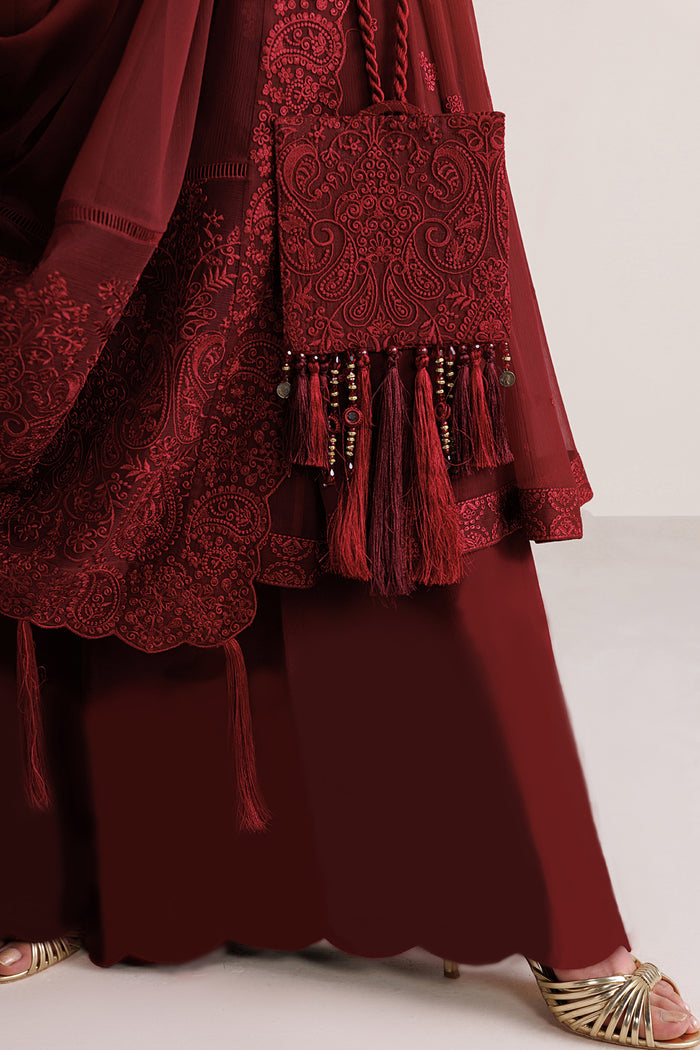 Farasha | Chiffon Essentials 26 | Merlot Satin, image 5