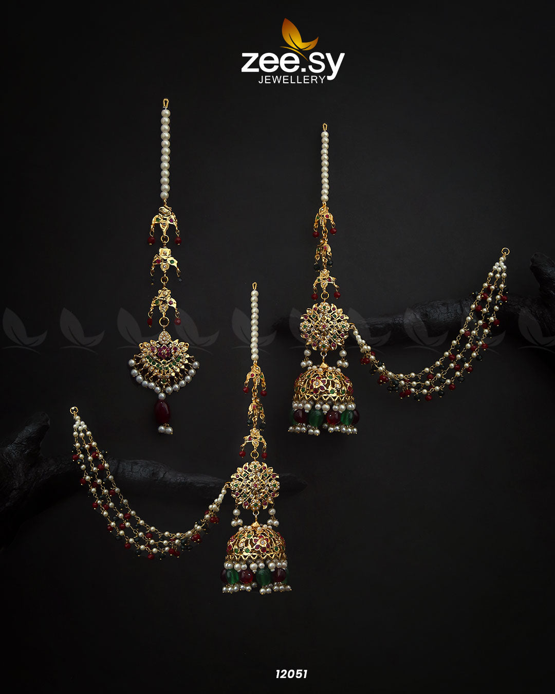 Glamourous Jhumka Earrings -  Zeesy Earrings - Original Designer Dress - House of Maryam