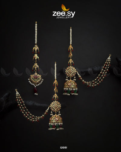 Glamourous Jhumka Earrings -  Zeesy Earrings - Original Designer Dress - House of Maryam