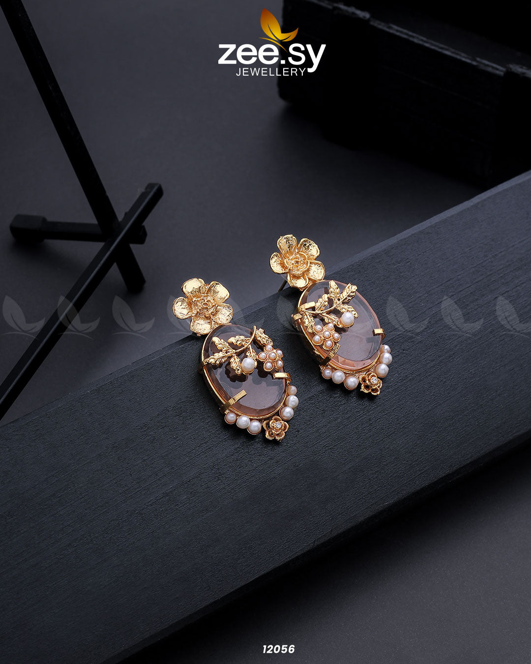 Crystal Glow Earrings -  Zeesy Earrings - Original Designer Dress - House of Maryam
