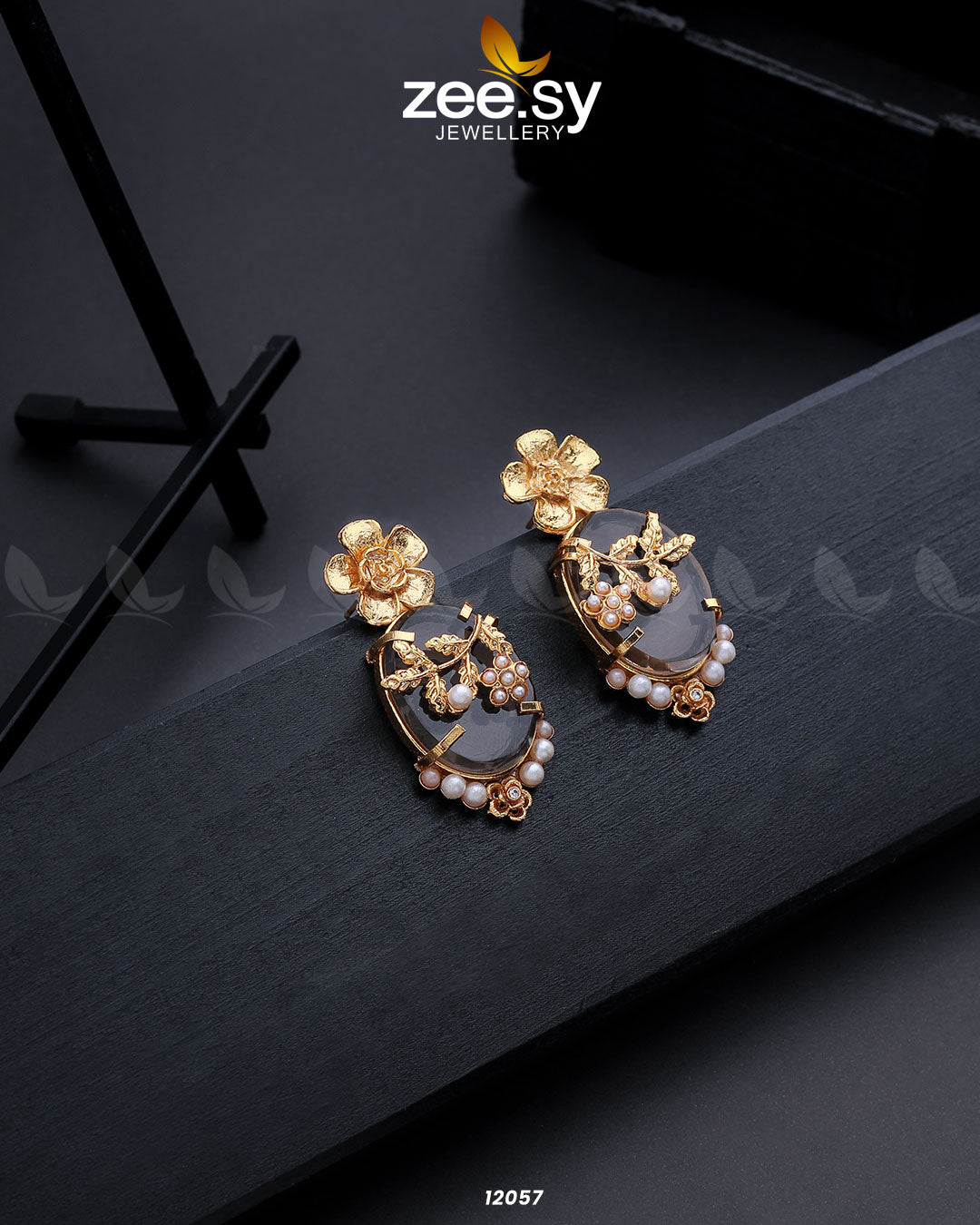 Crystal Glow Earrings -  Zeesy Earrings - Original Designer Dress - House of Maryam