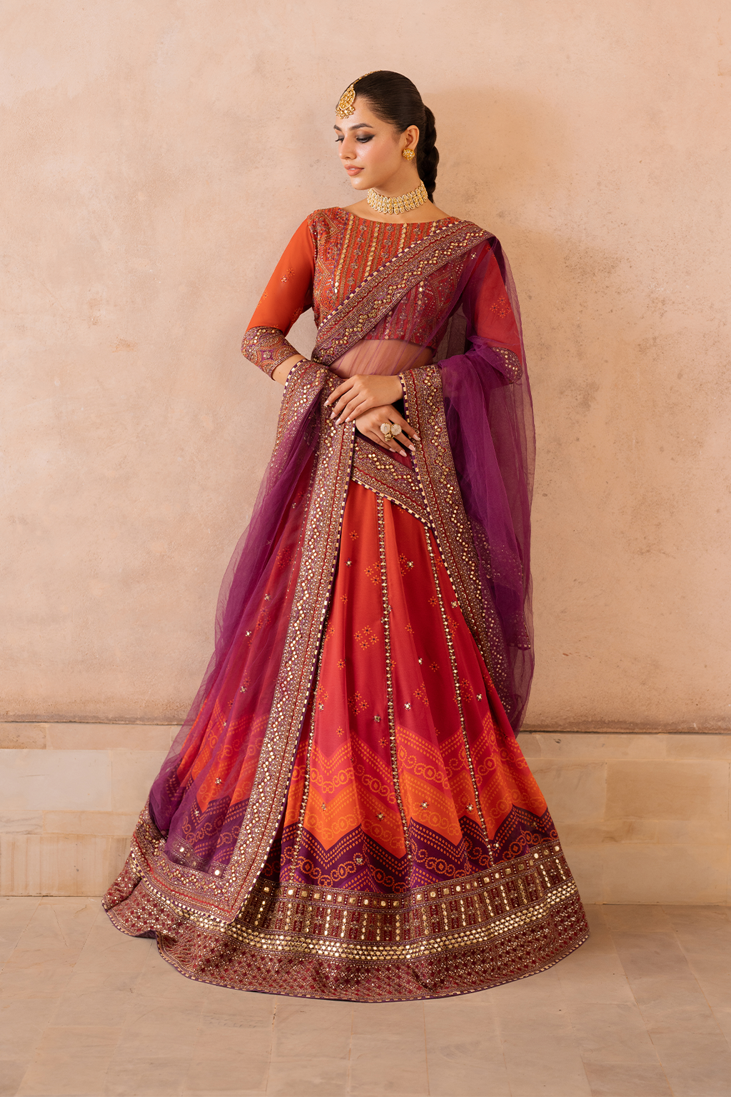 Iznik | Bandhani Formals | UE-334 -  Iznik Ladies Clothes - Original Designer Dress - House of Maryam