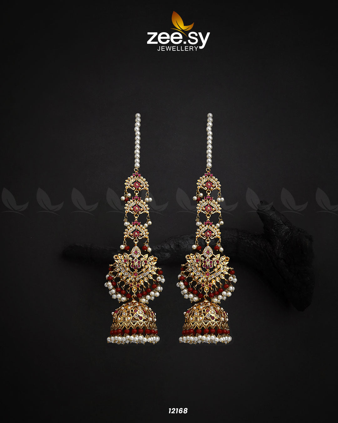 Adorable Jhumki Earrings -  Zeesy Earrings - Original Designer Dress - House of Maryam