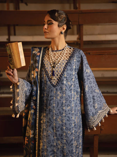 Faiza Faisal | Maya Luxury Lawn | Gamze -  Faiza Faisal Luxury - Original Designer Dress - House of Maryam