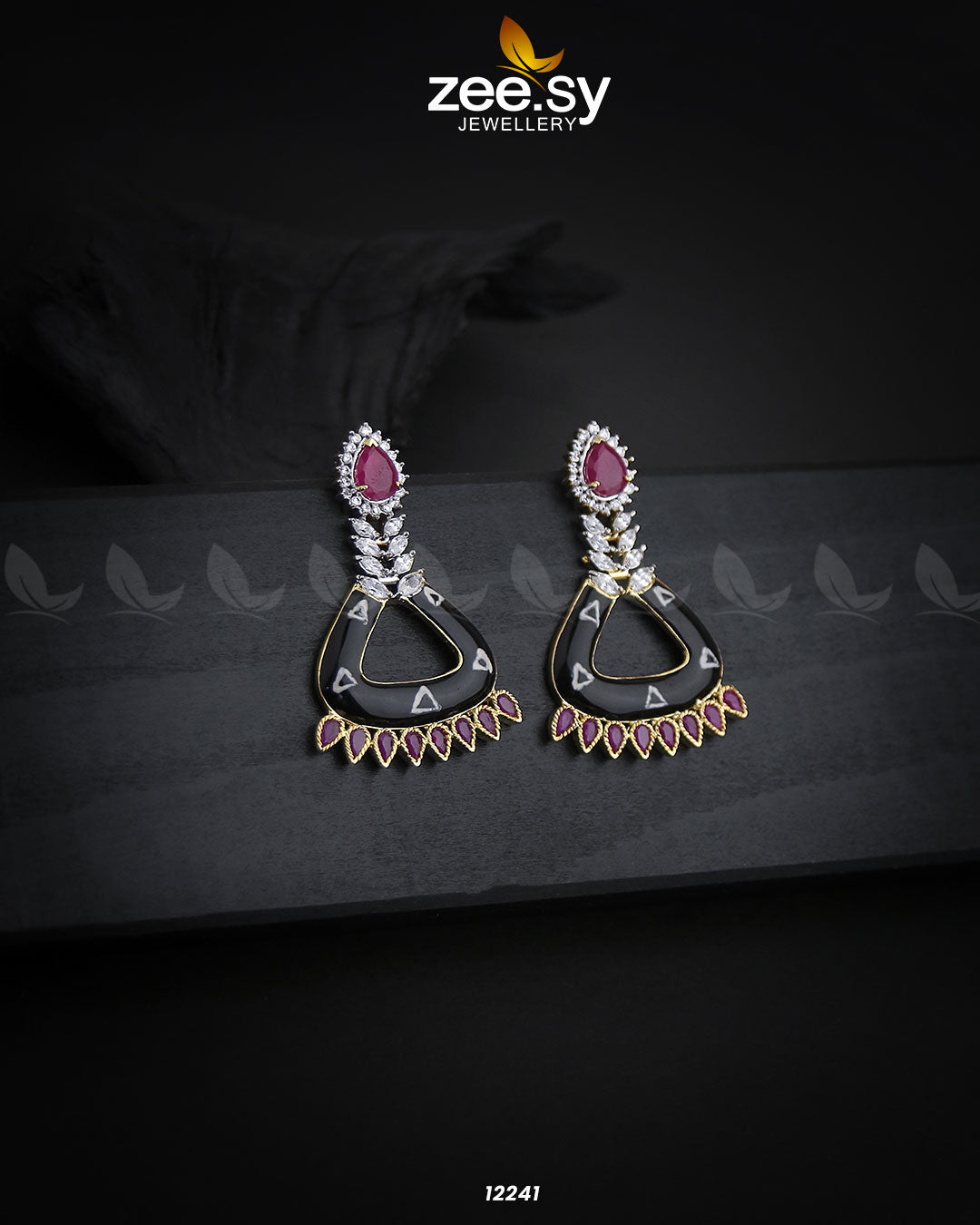 Earrings-0586 -  Zeesy Earrings - Original Designer Dress - House of Maryam