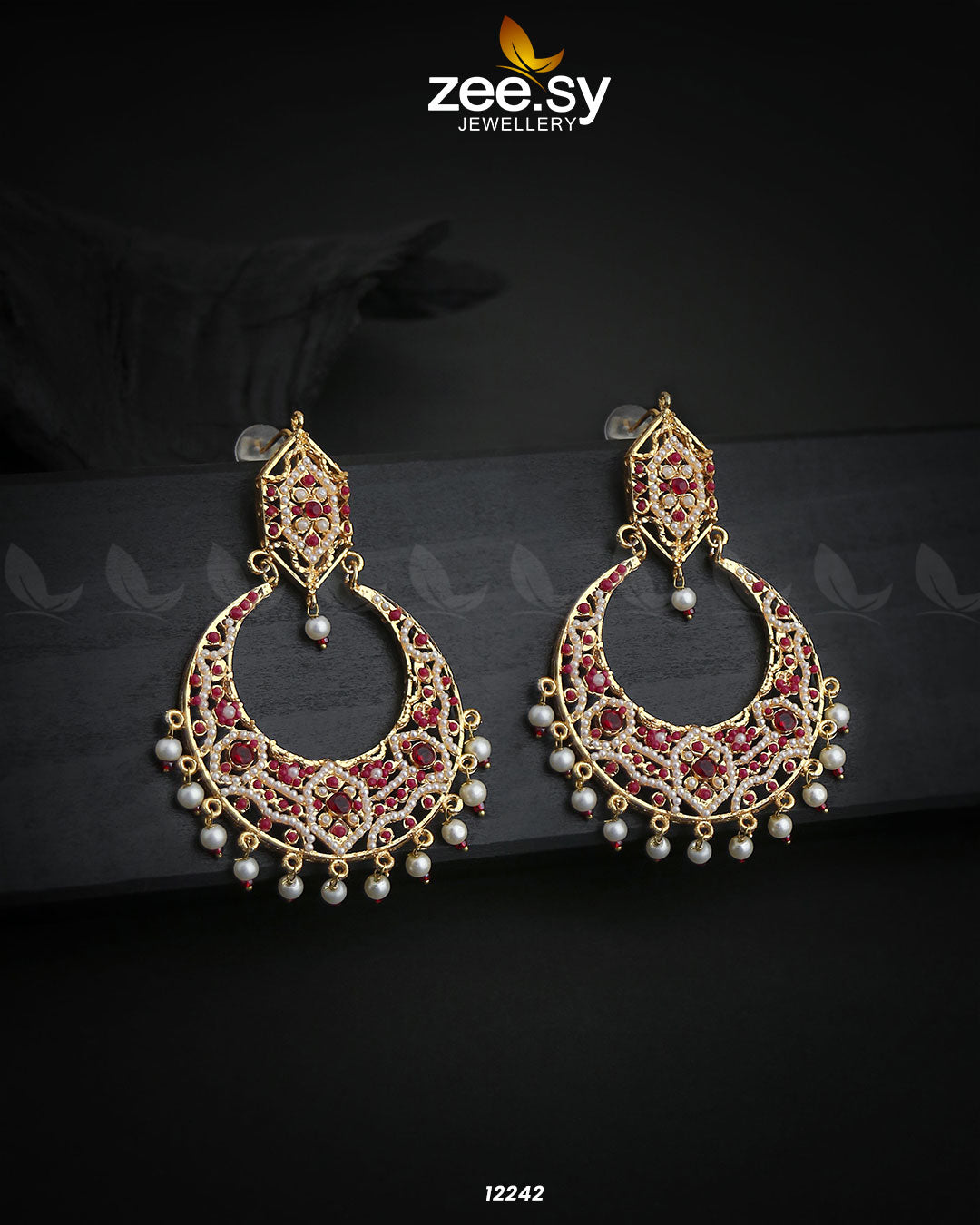 Armeena's Earrings -  Zeesy Earrings - Original Designer Dress - House of Maryam