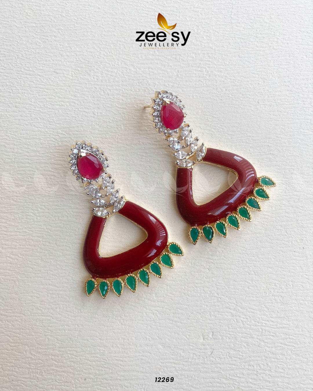 Earrings-0586 -  Zeesy Earrings - Original Designer Dress - House of Maryam