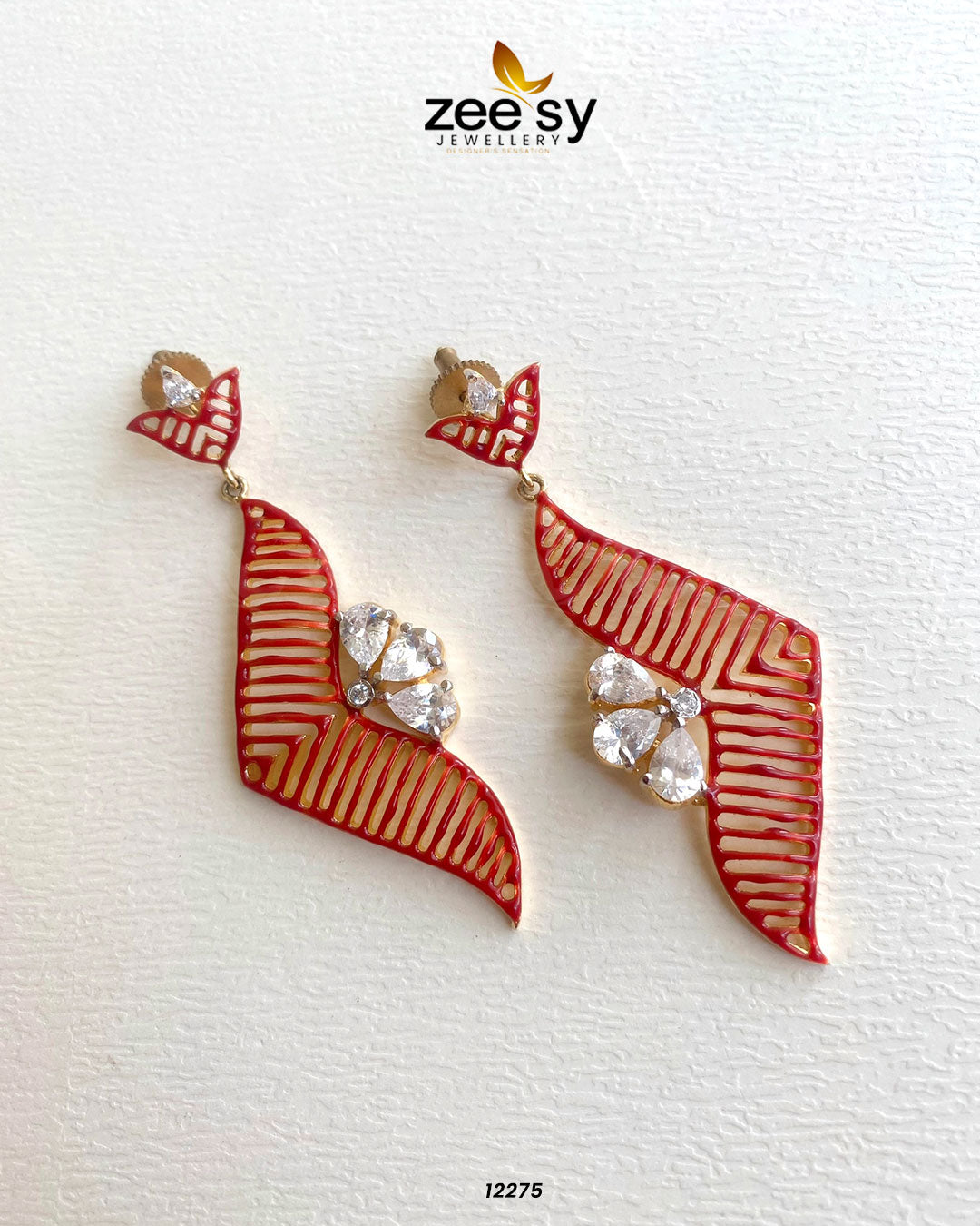 Earrings-0595 -  Zeesy Earrings - Original Designer Dress - House of Maryam